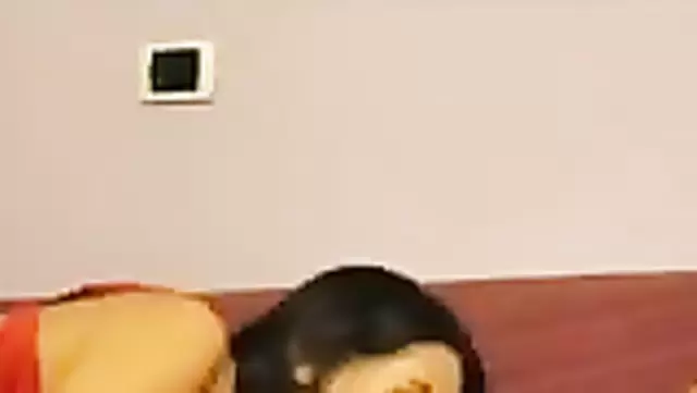 A brunette wife gives a sensual blowjob to her Tajik husband